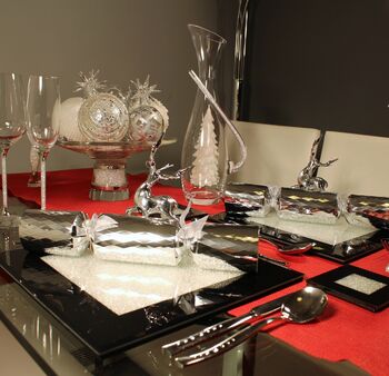 Set Of Black Placemats With Swarovski Crystals, 2 of 2