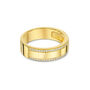 Double Crystal Band Ring 18 K Gold Plated Solid Silver, thumbnail 1 of 5