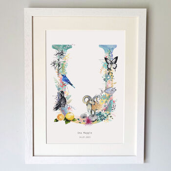 Personalised T To Z Pastel Wildlife Letter Print, 8 of 12