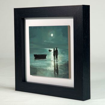 Nocturne's Reflection Framed Ceramic Art Tile, 2 of 10