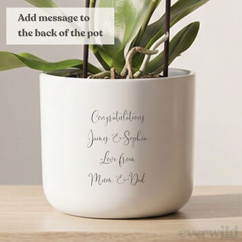 Personalised Wedding Gift For Couple | Indoor Pot Add Plant, 4 of 6