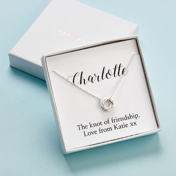 Personalised Friendship Knot Necklace By Sophie Jones Jewellery