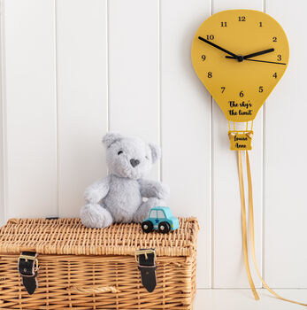 Children's Hot Air Balloon Personalised Clock, 3 of 7