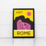 'Visit Rome' Vintage Inspired Travel Art Print, thumbnail 1 of 2