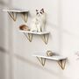 Pack Of Three Gold White Floating Display Shelves, thumbnail 3 of 4