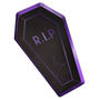 Coffin Iridescent Black Halloween Paper Party Plates, thumbnail 2 of 3