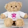 Personalised Pink Any Age Birthday Teddy Bear, thumbnail 2 of 4