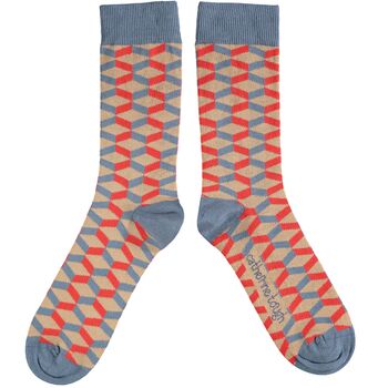 Men's Organic Cotton Patterned Socks, 3 of 8