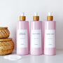 Refillable Pink Plastic Bottle With Minimalist Label, thumbnail 2 of 9