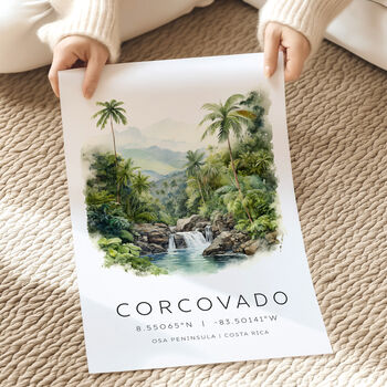 Costa Rica Destination Travel Poster Of Corcovado National Park, 3 of 7