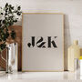 Personalised Name Initials Print Gift For Couples, thumbnail 1 of 8