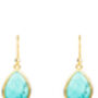 Petite Drop Earring Gold Plated 925 Sterling Silver, thumbnail 1 of 7