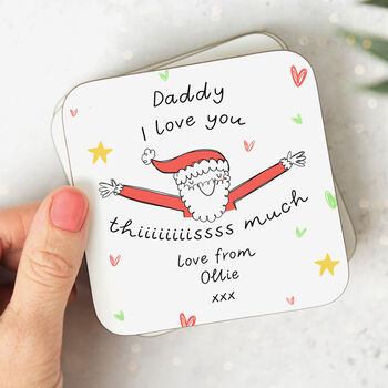 Personalised Christmas Mug 'Daddy Love You This Much', 4 of 5