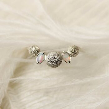 Dahlia Opal Ring Silver/Gold, 6 of 7