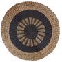 Round Seagrass Black And Tan Inner Sun 1metre, thumbnail 1 of 2