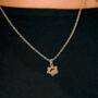 Silver Gold Plated Cat Paw Necklace For Woman, thumbnail 3 of 3