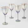 G Decor Set Of Four Grey Hammered Wine Glasses, thumbnail 3 of 4