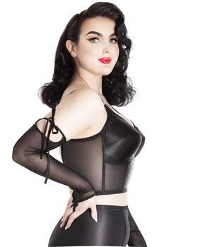 Retro Satin Non Wired Long Line Bra Bride Gift, 7 of 12