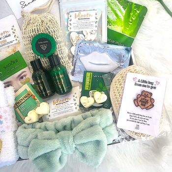 Relaxing Green Spa Self Care Pamper Hamper Gift Box, 3 of 12
