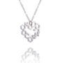 Sterling Silver Love Chemistry Geometric Heart Necklace, thumbnail 2 of 9