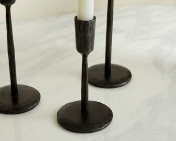 Margo Iron Black Candle Holder Set, 2 of 4