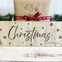 Personalised Small Oak Christmas Family Sign Decoration Gift, thumbnail 2 of 7