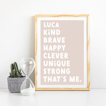 Personalised Kids Positive Affirmation Print, 7 of 7