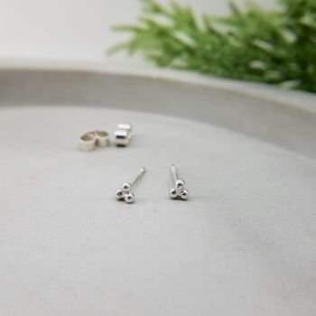 Sterling Silver Tiny Triangle Studs, 2 of 4