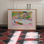Kyoto Garden Holland Park Art Print London Kensington Poster, thumbnail 1 of 5