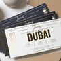 Personalised Dubai Boarding Pass Holiday Reveal Voucher, thumbnail 2 of 9