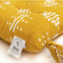 Nala Recycled Cotton Chair Pad In Yellow, thumbnail 3 of 3