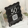 3D Acrylic Qr Code Birthday Wavy Edge Party Sign, thumbnail 2 of 3