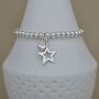 Bead Bracelet With Silver Open Star And Petite Heart, thumbnail 2 of 3