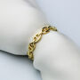 Gold Colour Sterling Silver Chain Link Adjustable Ring, thumbnail 5 of 5