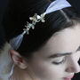 Silver Orchid Ribbon Headband, Becomes A Pendant, thumbnail 1 of 5