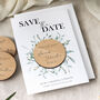 Wedding Save The Date Eucalyptus Cards Magnets, thumbnail 1 of 9