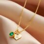 55th Wedding Anniversary Emerald Birthstone Necklace In Gold Vermeil, thumbnail 1 of 6