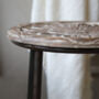 Carved Wooden Flower Stool, thumbnail 2 of 4