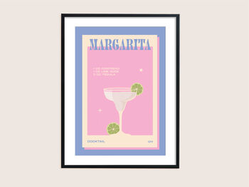 Retro Margarita Cocktail Print, 3 of 5