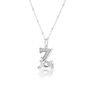 Solid Silver Z Initial Necklace With Mother Of Pearl, thumbnail 2 of 6