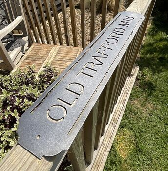Old Trafford Metal Football Street Sign – Designed And Made In Britain, 11 of 11
