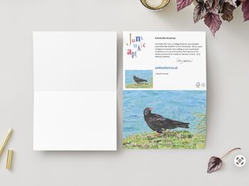 Cornish Chough Greeting Card, 5 of 6