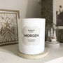 'Morgen' Cucumber And Wasabi Scented Soy Candle, thumbnail 1 of 6