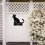 Metal Cat Welcome Sign Decor Metal Cat House Plaque, thumbnail 3 of 10
