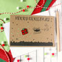Merry Christmas Card With Sleigh And Xmas Present, thumbnail 3 of 3