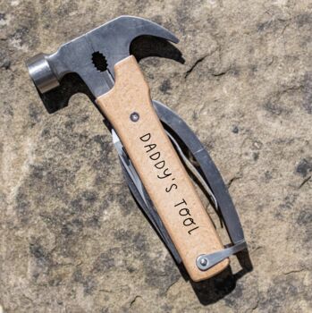 Personalised Pocket Wood Hammer Multi Tool, 4 of 6