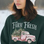 Retro Farm Fresh Christmas Tree Jumper, thumbnail 1 of 3