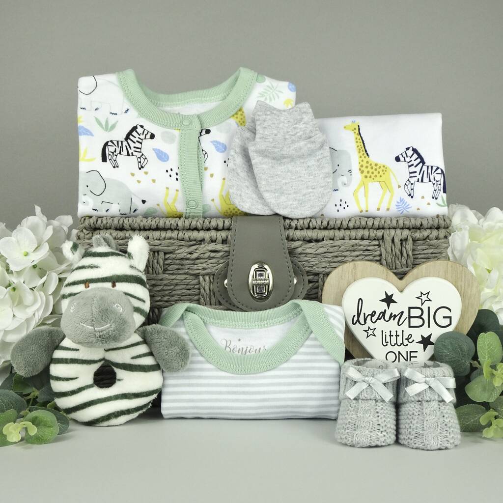 Safari Dreams New Baby Gift Hamper By The Baby Hamper Store