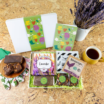 'Gardening' Vegan Lavender, Treats And Coffee Gift, 2 of 3