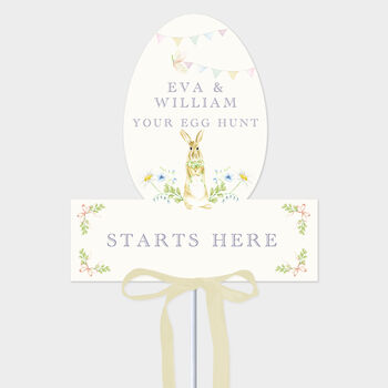Easter Egg Hunt Personalised Sign, 3 of 5